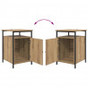 Szafka Nocna 2 pcs Dąb rzemieślniczy 40 x 42 x 60 cm