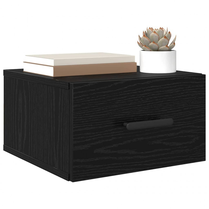 Szafka Nocna Czarny Dąb 35 x 35 x 20 cm Materiał drewnopochodny