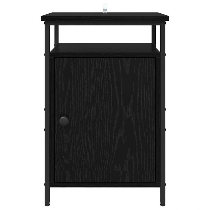 Szafka Nocna Czarny Dąb 40 x 42 x 60 cm Materiał drewnopochodny