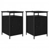 Szafka Nocna 2 pcs Czarny Dąb 40 x 42 x 60 cm
