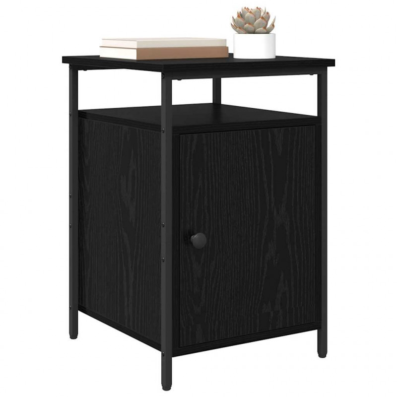 Szafka Nocna 2 pcs Czarny Dąb 40 x 42 x 60 cm