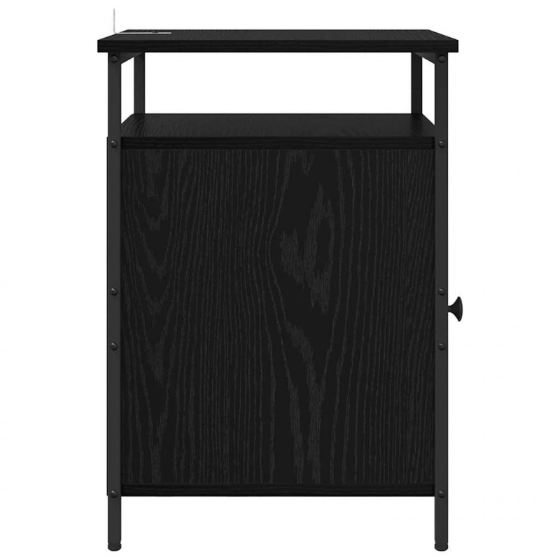 Szafka Nocna 2 pcs Czarny Dąb 40 x 42 x 60 cm