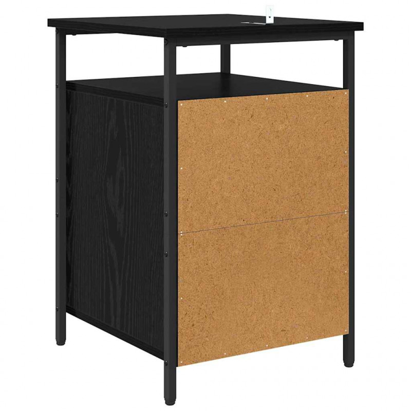 Szafka Nocna 2 pcs Czarny Dąb 40 x 42 x 60 cm