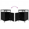 Szafka Nocna 2 pcs Czarny Dąb 40 x 42 x 60 cm