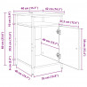 Szafka Nocna 2 pcs Czarny Dąb 40 x 42 x 60 cm