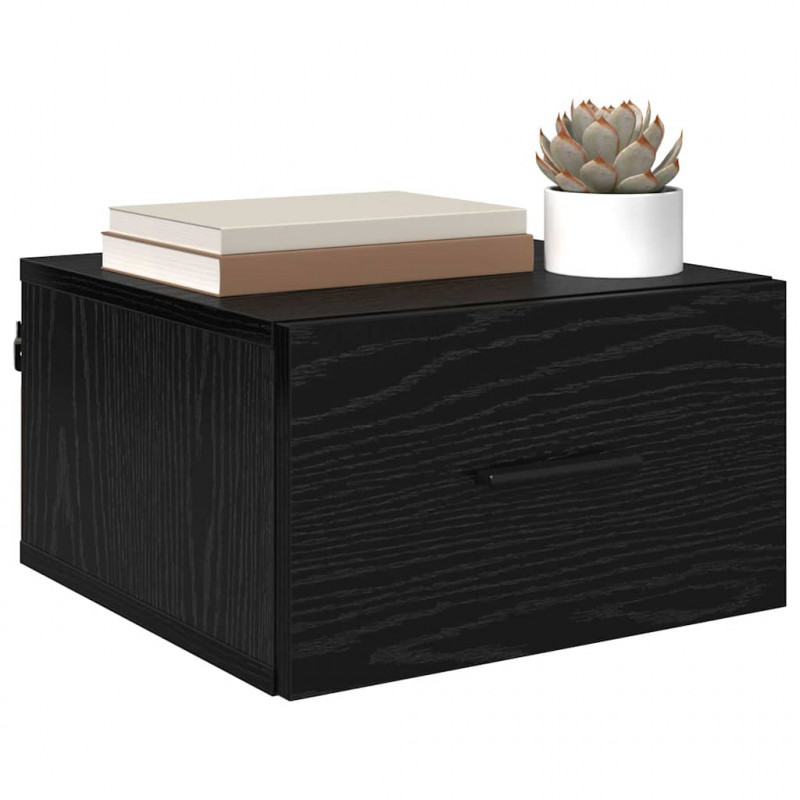 Szafka Nocna Czarny dąb 35 x 35 x 20 cm Materiał drewnopochodny