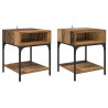 Stolik nocny 2 pcs Stare drewno 40 x 40 x 50 cm
