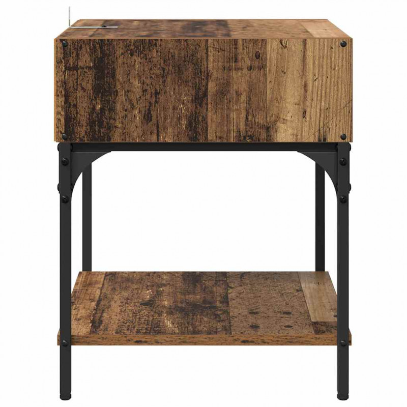 Stolik nocny 2 pcs Stare drewno 40 x 40 x 50 cm