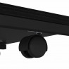 Stolik boczny z półką z kołem Czarny Dąb 50 x 35 x 55.5 cm