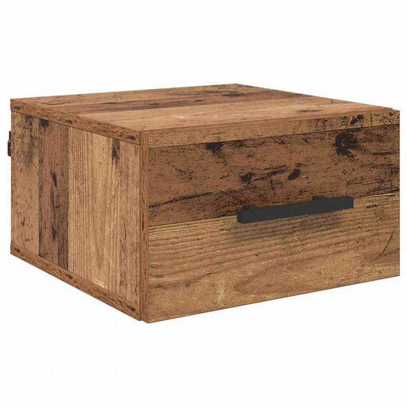 Szafka Nocna Montowane na ścianie Stare drewno 35 x 35 x 20 cm