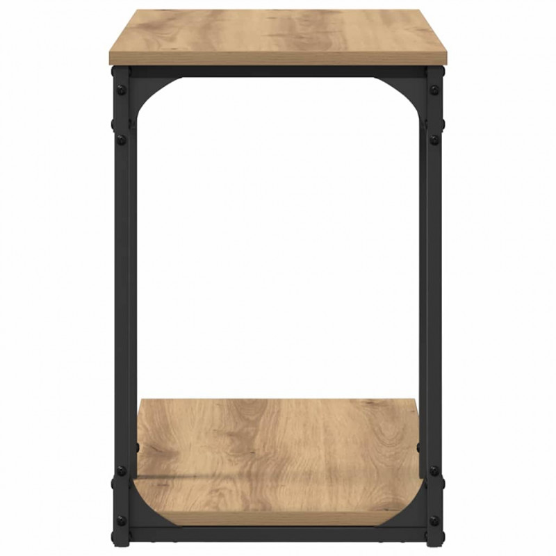 Stolik boczny z półką Dąb rzemieślniczy 50 x 35 x 52 cm
