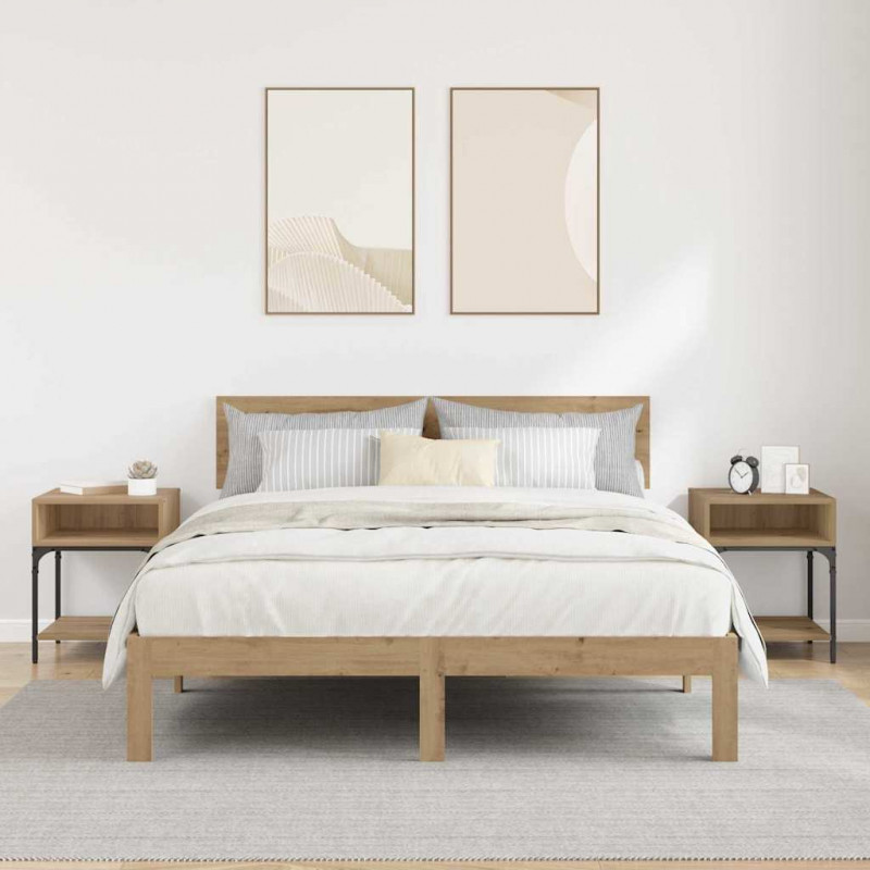 Stolik nocny 2 pcs Dąb rzemieślniczy 40 x 40 x 50 cm