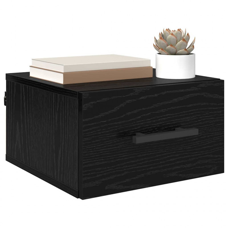 Szafka Nocna Czarny dąb 35 x 35 x 20 cm Materiał drewnopochodny