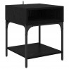 Stolik nocny 2 pcs Czarny Dąb 40 x 40 x 50 cm