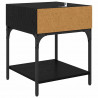 Stolik nocny 2 pcs Czarny Dąb 40 x 40 x 50 cm