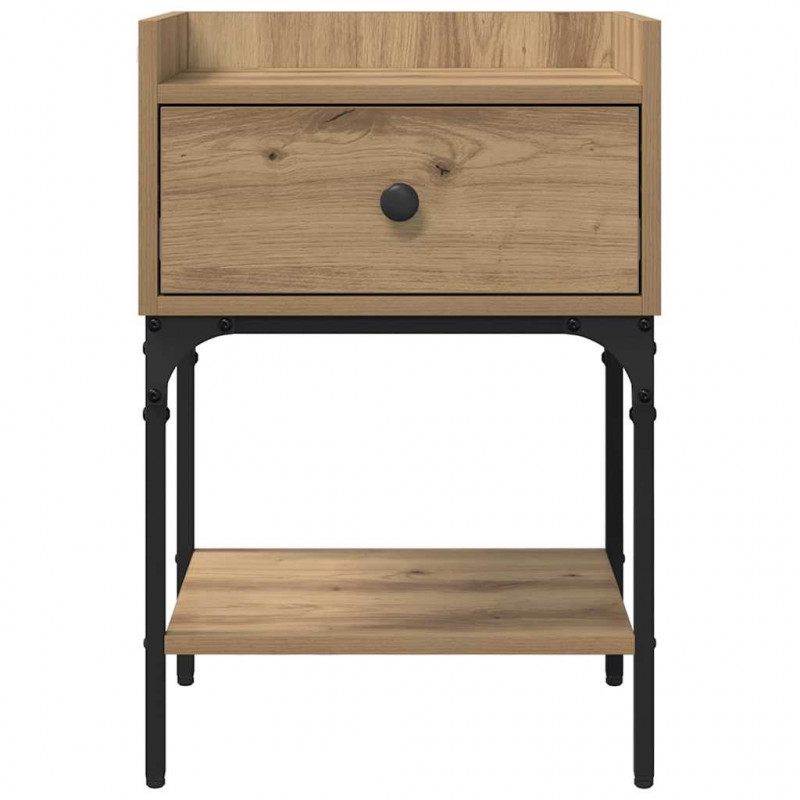 Stolik nocny z szufladą 2 pcs Dąb rzemieślniczy 40 x 29 x 60 cm