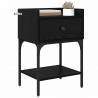 Stolik nocny Czarny Dąb 40 x 29 x 60 cm Materiał drewnopochodny