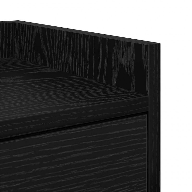 Stolik nocny Czarny Dąb 40 x 29 x 60 cm Materiał drewnopochodny