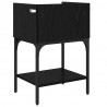 Stolik nocny z szufladą 2 pcs Czarny Dąb 40 x 29 x 60 cm