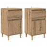 Szafka Nocna z szufladą 2 pcs Dąb rzemieślniczy 40 x 35 x 70 cm