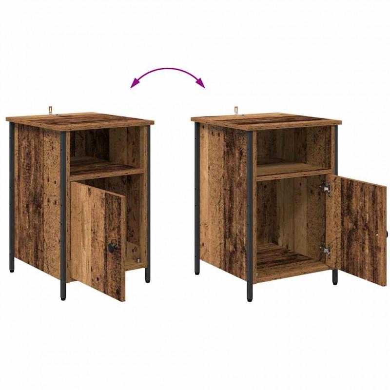 Szafka Nocna 2 pcs Stare drewno 40 x 42 x 60 cm