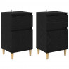 Szafka Nocna z szufladą 2 pcs Czarny Dąb 40 x 35 x 70 cm