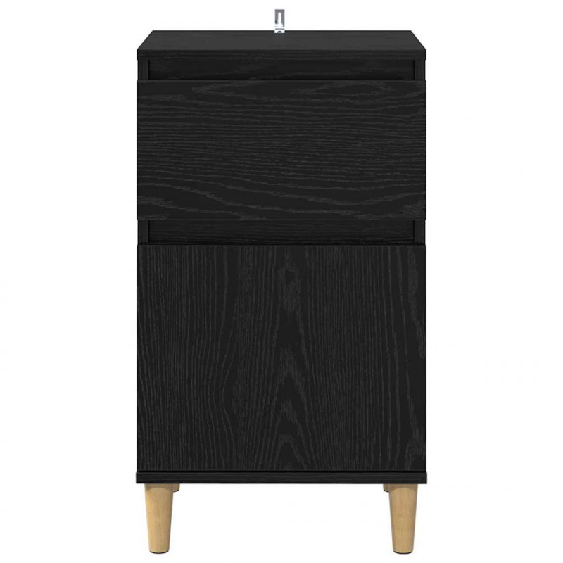 Szafka Nocna z szufladą 2 pcs Czarny Dąb 40 x 35 x 70 cm