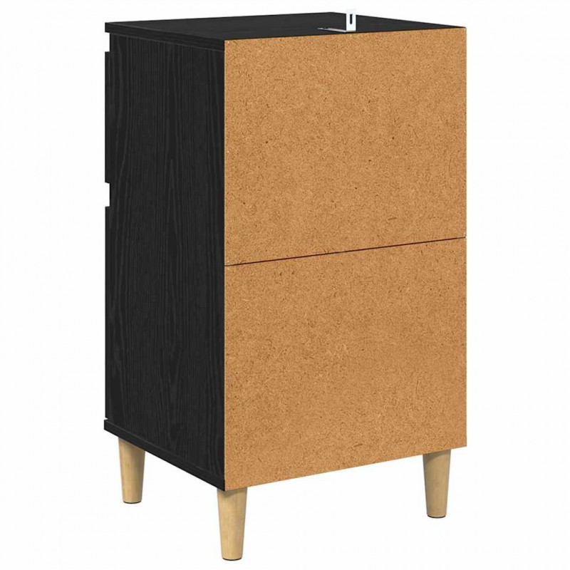 Szafka Nocna z szufladą 2 pcs Czarny Dąb 40 x 35 x 70 cm