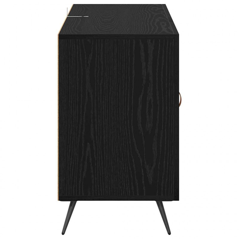 Bufet Czarny Dąb 100 x 36 x 60 cm Materiał drewnopochodny