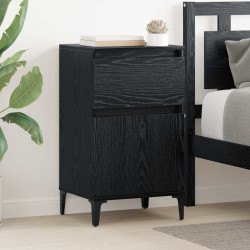 Szafka Nocna z szufladą 2 pcs Czarny Dąb 40 x 35 x 70 cm