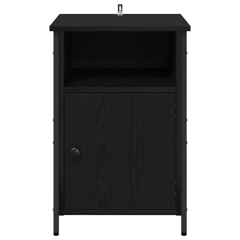 Szafka Nocna 2 pcs Czarny Dąb 40 x 42 x 60 cm