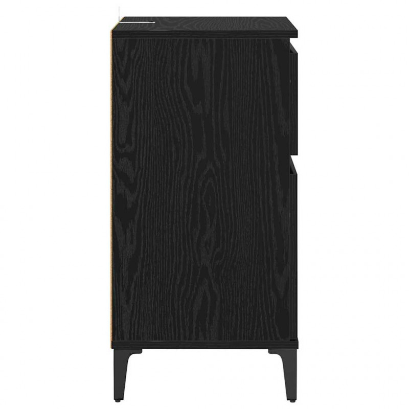 Szafka Nocna z szufladą 2 pcs Czarny Dąb 40 x 35 x 70 cm