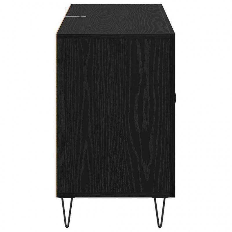 Bufet Czarny Dąb 100 x 36 x 60 cm Materiał drewnopochodny