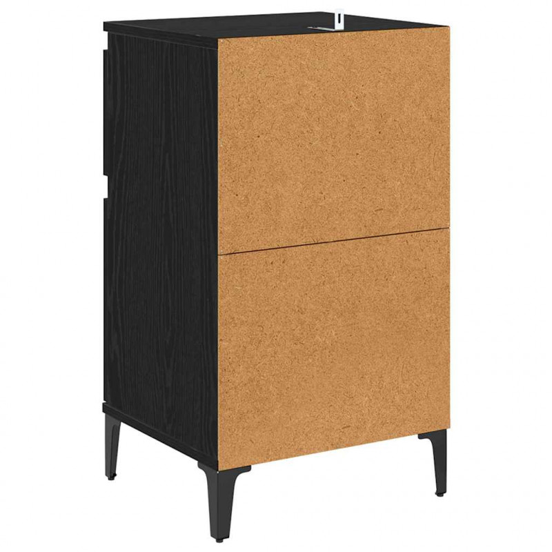 Szafka Nocna z szufladą 2 pcs Czarny Dąb 40 x 35 x 70 cm