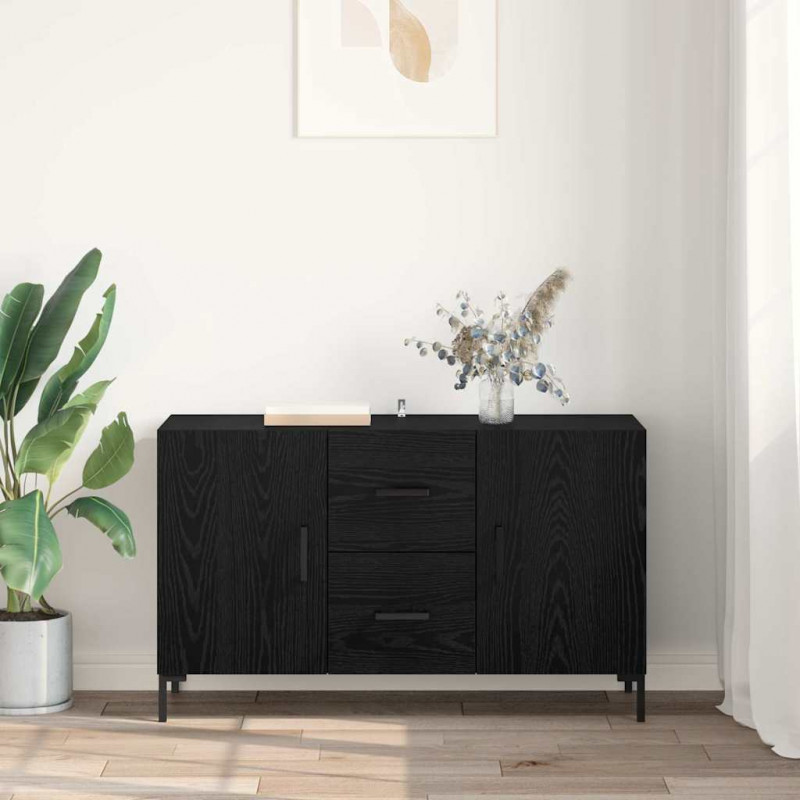 Bufet Czarny Dąb 100 x 36 x 60 cm Materiał drewnopochodny