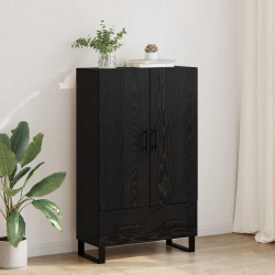 Highboard Czarny Dąb 69,5 x 30 x 115 cm Materiał drewnopochodny