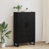 Highboard Czarny Dąb 69,5 x 30 x 115 cm Materiał drewnopochodny