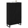 Highboard Czarny Dąb 69,5 x 30 x 115 cm Materiał drewnopochodny