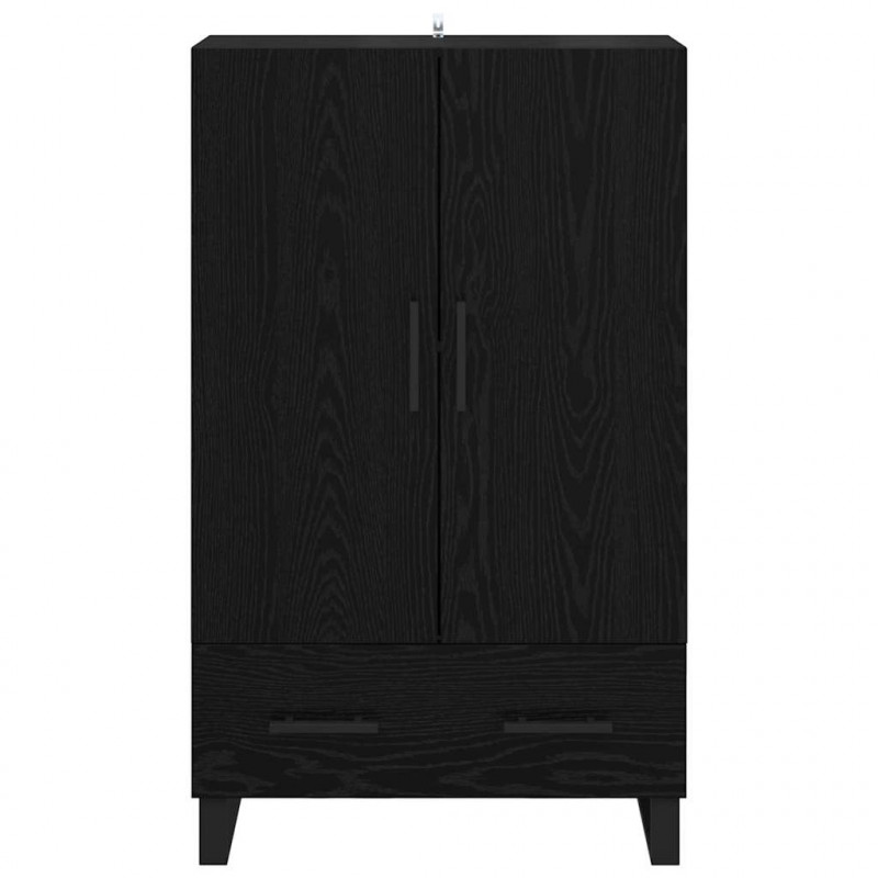 Highboard Czarny Dąb 69,5 x 30 x 115 cm Materiał drewnopochodny