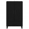 Highboard Czarny Dąb 69,5 x 30 x 115 cm Materiał drewnopochodny