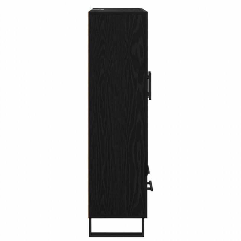 Highboard Czarny Dąb 69,5 x 30 x 115 cm Materiał drewnopochodny