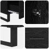 Highboard Czarny Dąb 69,5 x 30 x 115 cm Materiał drewnopochodny