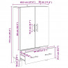 Highboard Czarny Dąb 69,5 x 30 x 115 cm Materiał drewnopochodny