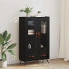 Highboard z szufladą Czarny Dąb 69,5 x 31 x 115 cm