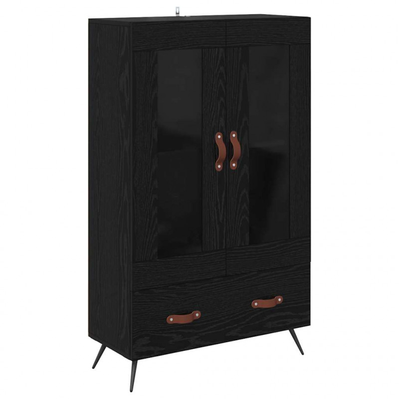 Highboard z szufladą Czarny Dąb 69,5 x 31 x 115 cm
