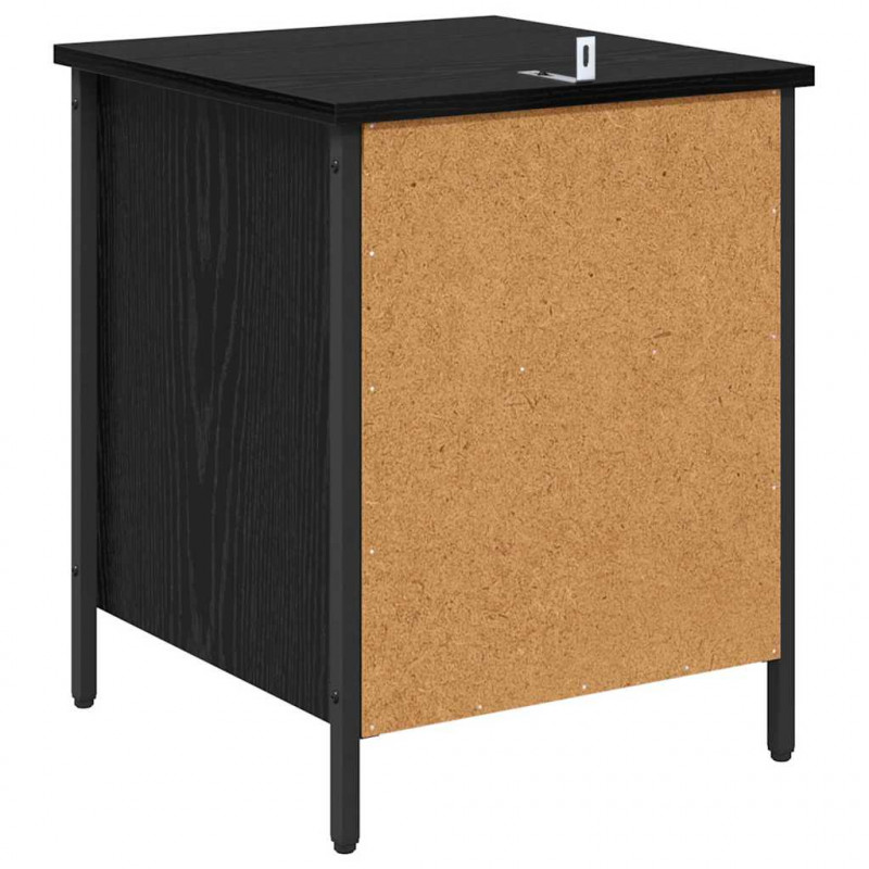 Szafka Nocna Czarny Dąb 40 x 42 x 50 cm Materiał drewnopochodny