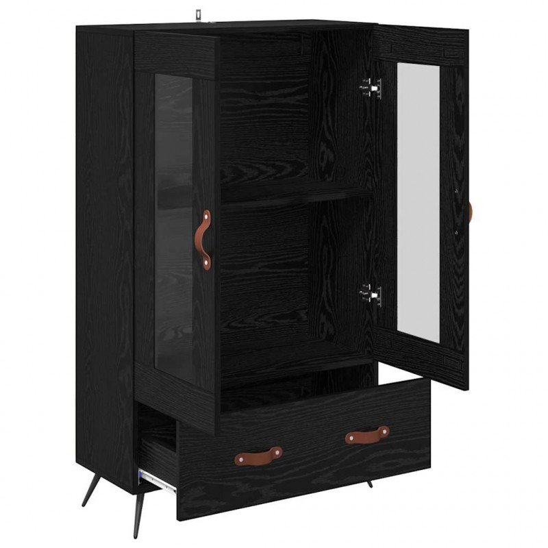 Highboard z szufladą Czarny Dąb 69,5 x 31 x 115 cm