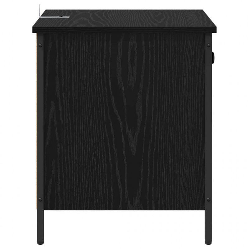 Szafka Nocna z szufladą 2 pcs Czarny Dąb 40 x 42 x 50 cm