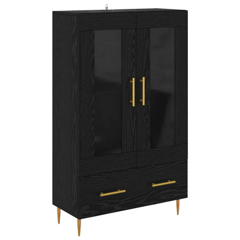 Highboard z szufladą Czarny Dąb 69,5 x 31 x 115 cm