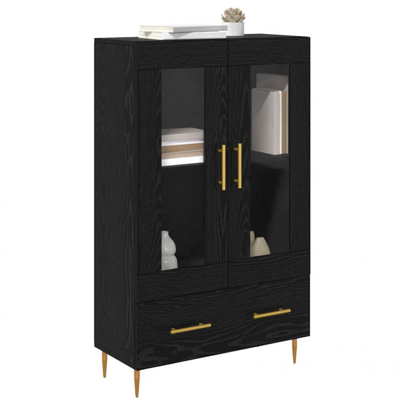 Highboard z szufladą Czarny Dąb 69,5 x 31 x 115 cm